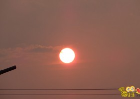 初次自拍日落---热情似火的太阳
